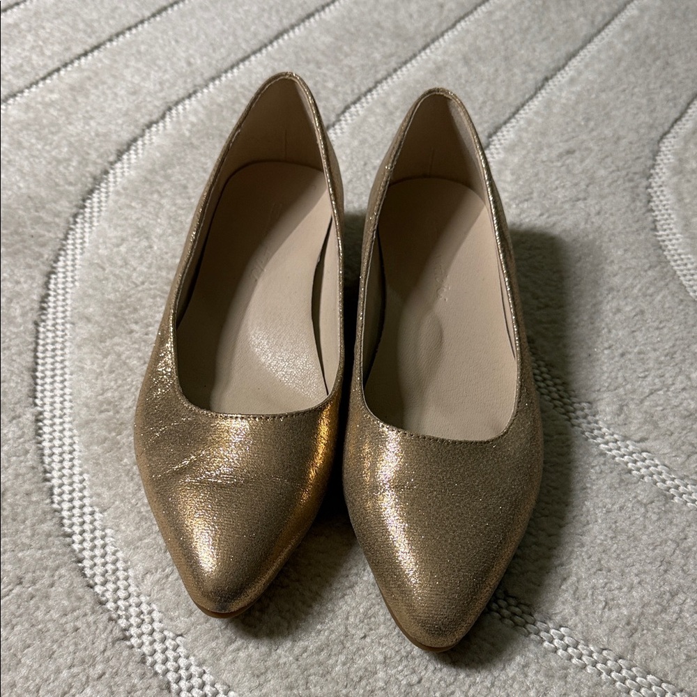 Castaway Shimmering Gold Women's Flats
